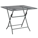 NNEVL 3 Piece Garden Dining Set Expanded Metal Mesh Anthracite