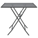 NNEVL 3 Piece Garden Dining Set Expanded Metal Mesh Anthracite