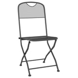 NNEVL 3 Piece Garden Dining Set Expanded Metal Mesh Anthracite