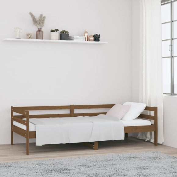 NNEVL Day Bed Honey Brown 92x187 cm Single Bed Size Solid Wood Pine