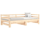 NNEVL Pull-out Day Bed 2x(92x187) cm Solid Wood Pine