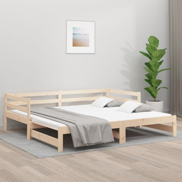 NNEVL Pull-out Day Bed 2x(92x187) cm Solid Wood Pine
