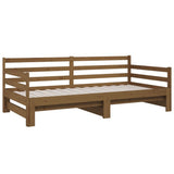 NNEVL Pull-out Day Bed Honey Brown 2x(92x187) cm Solid Wood Pine
