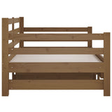 NNEVL Pull-out Day Bed Honey Brown 2x(92x187) cm Solid Wood Pine