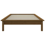 NNEVL Bed Frame Honey Brown 92x187 cm Solid Wood Pine Single Bed Size