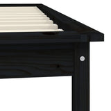 NNEVL Bed Frame Black 92x187 cm Solid Wood Pine Single Bed Size