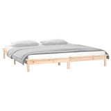 NNEVL LED Bed Frame 153x203 cm Queen Size Solid Wood