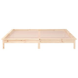 NNEVL LED Bed Frame 153x203 cm Queen Size Solid Wood
