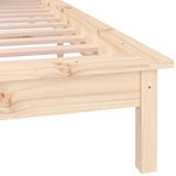 NNEVL LED Bed Frame 153x203 cm Queen Size Solid Wood