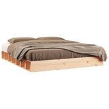 NNEVL Bed Frame 183x203 cm King Size Solid Wood