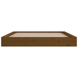 NNEVL Bed Frame Honey Brown 183x203 cm King Size Solid Wood