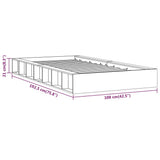 NNEVL Bed Frame White 92x187 cm Single Bed Size Solid Wood