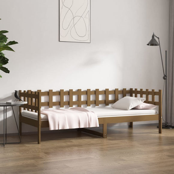 NNEVL Day Bed Honey Brown 90x190 cm Solid Wood Pine
