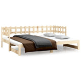 NNEVL Pull-out Day Bed 2x(90x190) cm Solid Wood Pine