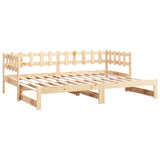 NNEVL Pull-out Day Bed 2x(90x190) cm Solid Wood Pine