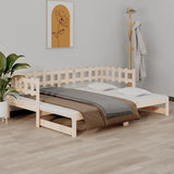 NNEVL Pull-out Day Bed 2x(90x190) cm Solid Wood Pine