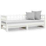 NNEVL Pull-out Day Bed White 2x(90x190) cm Solid Wood Pine
