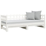 NNEVL Pull-out Day Bed White 2x(90x190) cm Solid Wood Pine