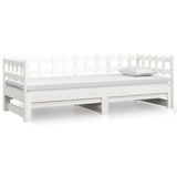 NNEVL Pull-out Day Bed White 2x(90x190) cm Solid Wood Pine