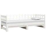 NNEVL Pull-out Day Bed White 2x(90x190) cm Solid Wood Pine