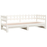 NNEVL Pull-out Day Bed White 2x(90x190) cm Solid Wood Pine
