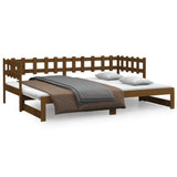NNEVL Pull-out Day Bed Honey Brown 2x(90x190) cm Solid Wood Pine