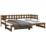 NNEVL Pull-out Day Bed Honey Brown 2x(90x190) cm Solid Wood Pine
