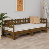 NNEVL Pull-out Day Bed Honey Brown 2x(90x190) cm Solid Wood Pine