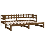NNEVL Pull-out Day Bed Honey Brown 2x(90x190) cm Solid Wood Pine