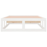 NNEVL Bed Frame White 100x200 cm Solid Wood