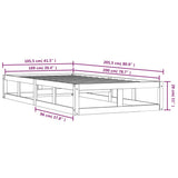 NNEVL Bed Frame White 100x200 cm Solid Wood