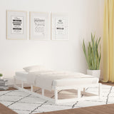 NNEVL Bed Frame White 100x200 cm Solid Wood