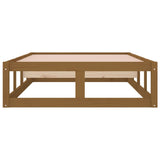 NNEVL Bed Frame Honey Brown 100x200 cm Solid Wood