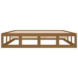 NNEVL Bed Frame Honey Brown 137x187 cm Double Size Solid Wood