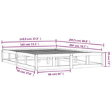 NNEVL Bed Frame Honey Brown 137x187 cm Double Size Solid Wood