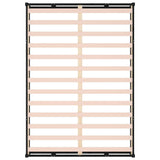 NNEVL Bed Frame Black 137x187 cm Double Size Solid Wood