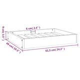 NNEVL Dog Bed 61.5x49x9 cm Solid Wood Pine