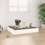 NNEVL Dog Bed White 61.5x49x9 cm Solid Wood Pine