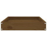 NNEVL Dog Bed Honey Brown 61.5x49x9 cm Solid Wood Pine