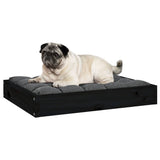 NNEVL Dog Bed Black 61.5x49x9 cm Solid Wood Pine