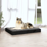 NNEVL Dog Bed Black 91.5x64x9 cm Solid Wood Pine