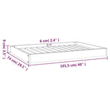 NNEVL Dog Bed 101.5x74x9 cm Solid Wood Pine