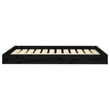 NNEVL Dog Bed Black 101.5x74x9 cm Solid Wood Pine