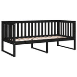 NNEVL Day Bed Black 90x190 cm Solid Wood Pine