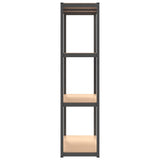 NNEVL 4-Layer Storage Shelf Anthracite Steel and Engineered Wood