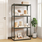 NNEVL 4-Layer Storage Shelf Anthracite Steel and Engineered Wood
