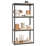 NNEVL 4-Layer Shelves 2 pcs Anthracite Steel and Engineered Wood