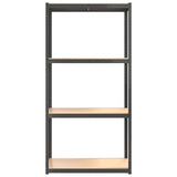NNEVL 4-Layer Shelves 2 pcs Anthracite Steel and Engineered Wood