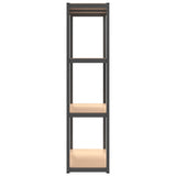 NNEVL 4-Layer Shelves 2 pcs Anthracite Steel and Engineered Wood