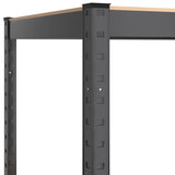 NNEVL 5-Layer Shelves 3 pcs Anthracite Steel and Engineered Wood